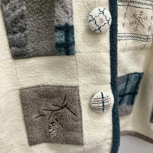 Vintage Teddi Small Scandi Winter Nature Sweater Minimal Christmas Aesthetic - Picture 2 of 8